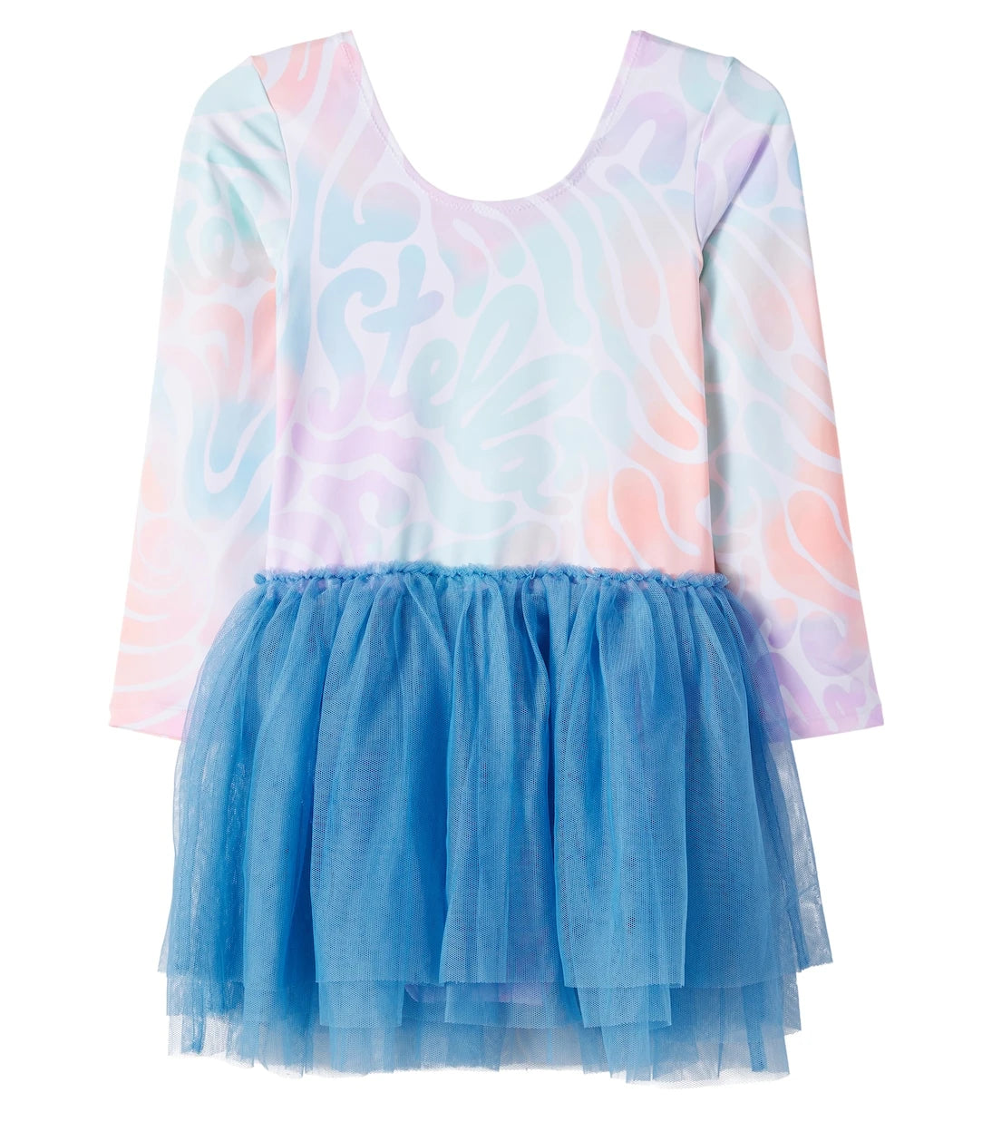 Stella McCartney Kids - Printed jersey and tulle dress