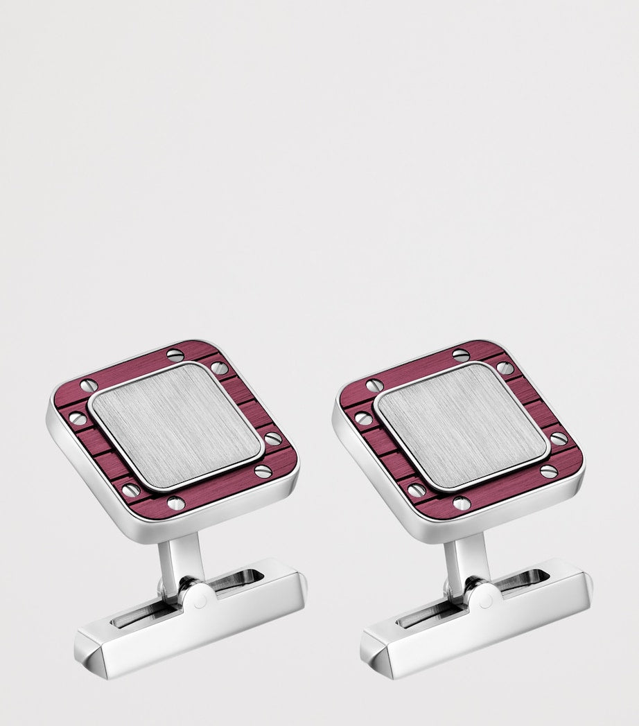 Sterling Silver Santos De Cartier Cufflinks