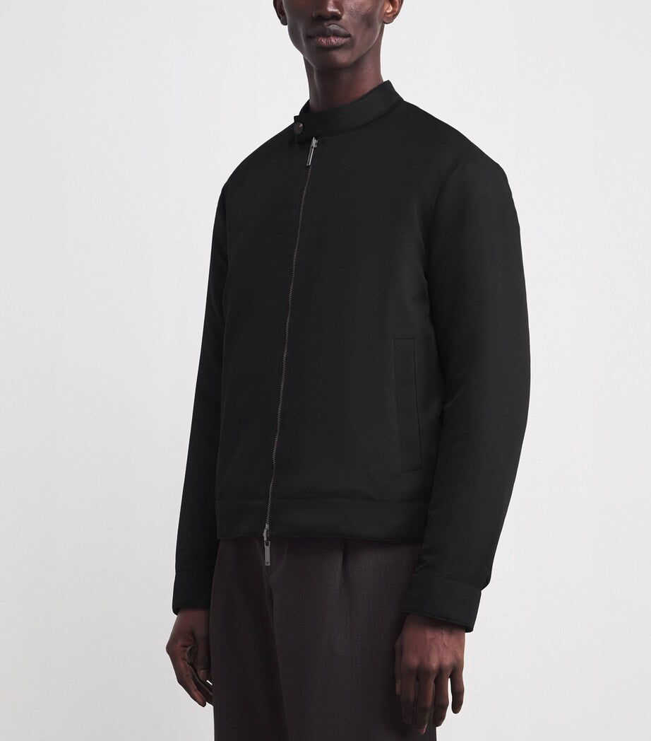 Emporio Armani Black Technical Fabric Blouson Jacket