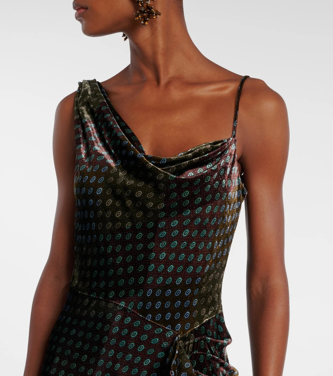 Dries Van Noten - Asymmetric printed gown
