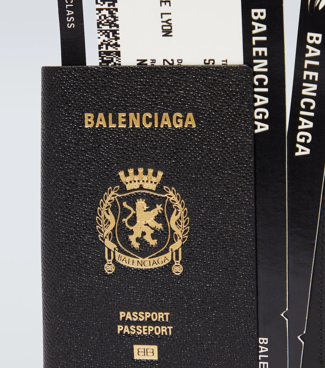 Balenciaga - Leather-trimmed phone and passport holder