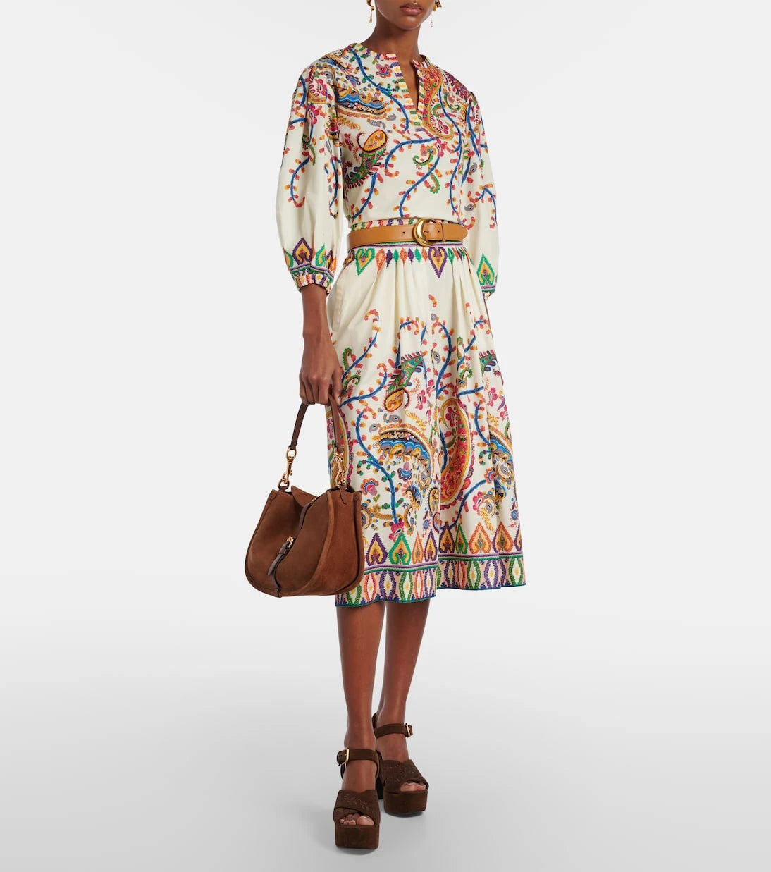 Etro - بلوزة قطنية بطبعة البيزلي