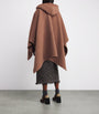 Brown Wool Hooded Cape