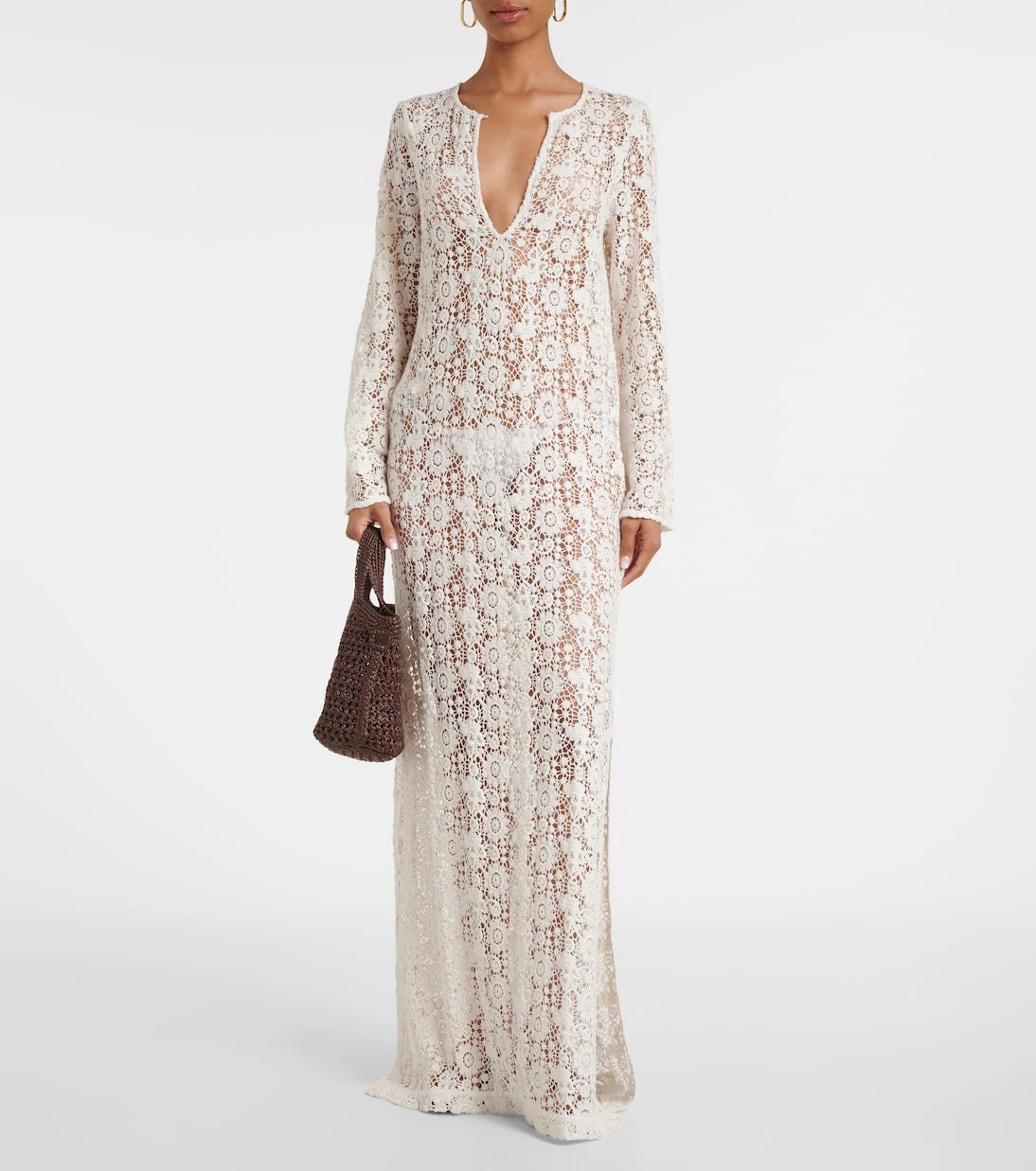 Nili Lotan - Cotton lace maxi dress