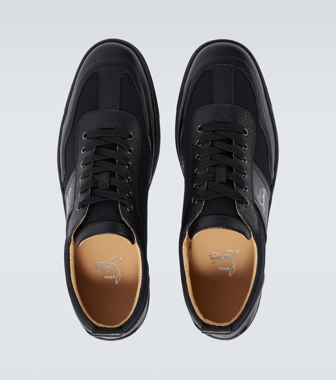 Christian Louboutin - Retero logo leather sneakers