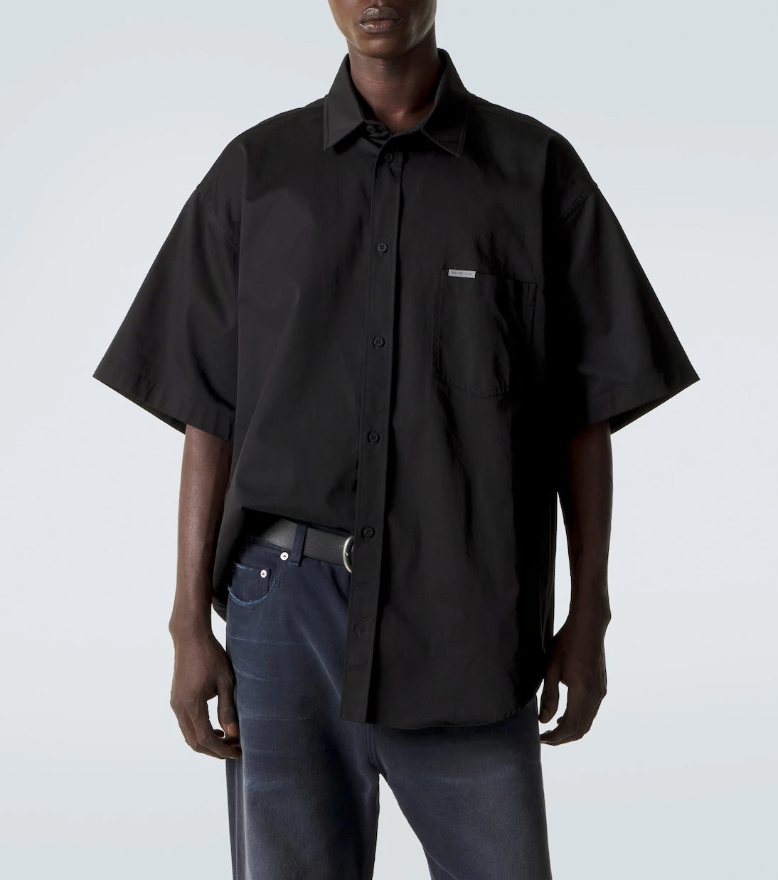 Balenciaga - Logo cotton twill shirt
