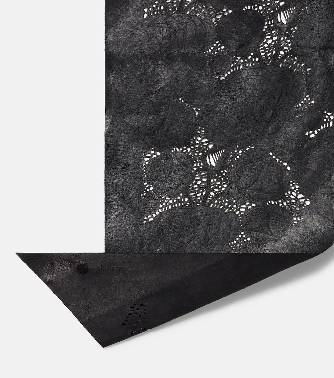 Magda Butrym - Floral perforated leather scarf
