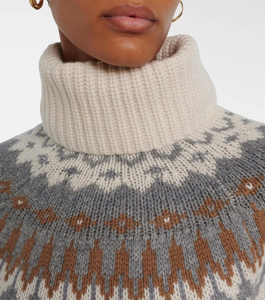 Bogner - Ingrid jacquard cashmere turtleneck sweater