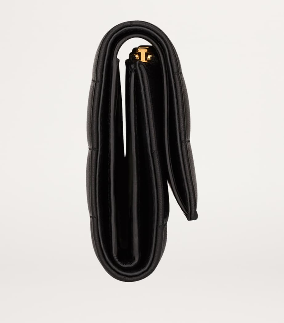 Black Lambskin Tri-Fold Wallet