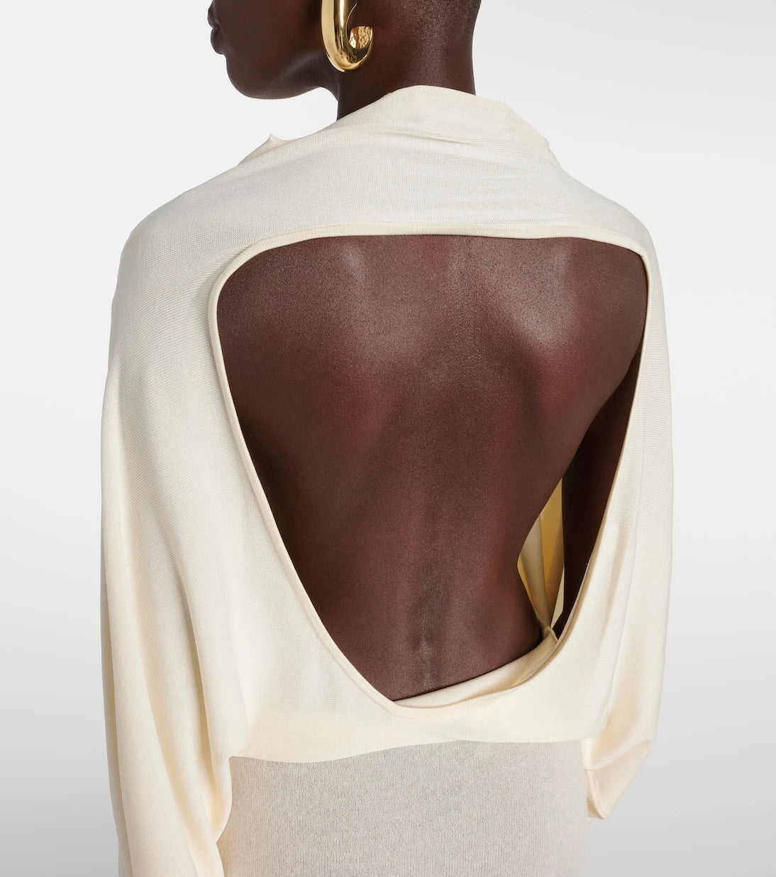 Aya Muse - Open-back sheer maxi dress