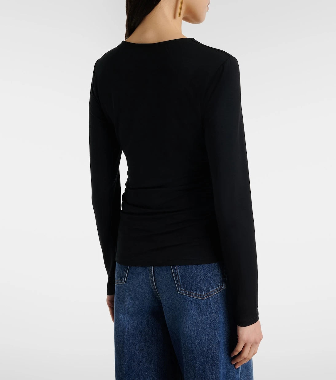 Veronica Beard - Benedict gathered cotton jersey T-shirt