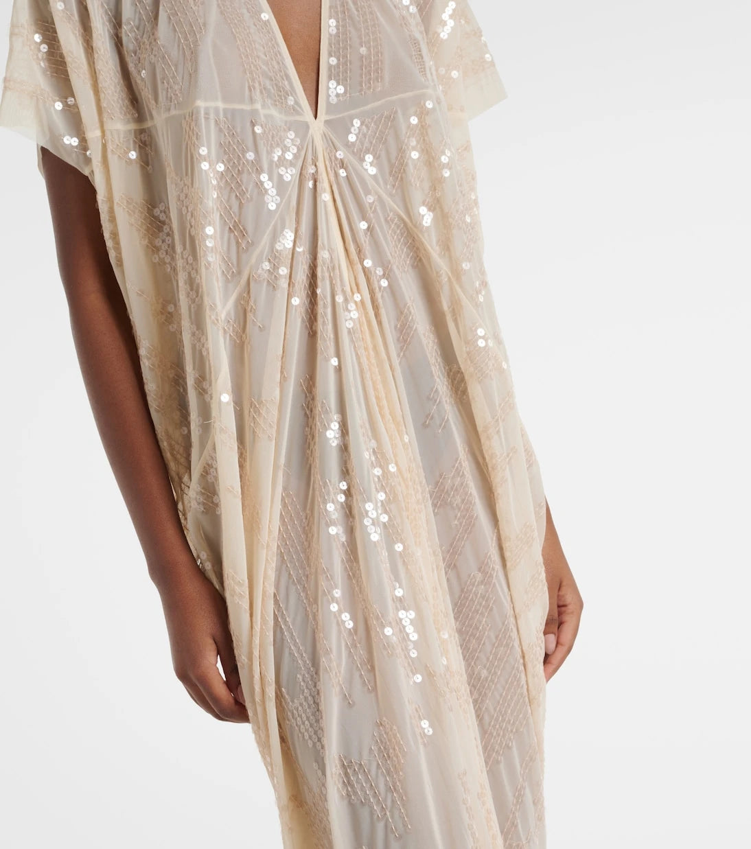 Rick Owens - Lilies gathered sequined tulle gown