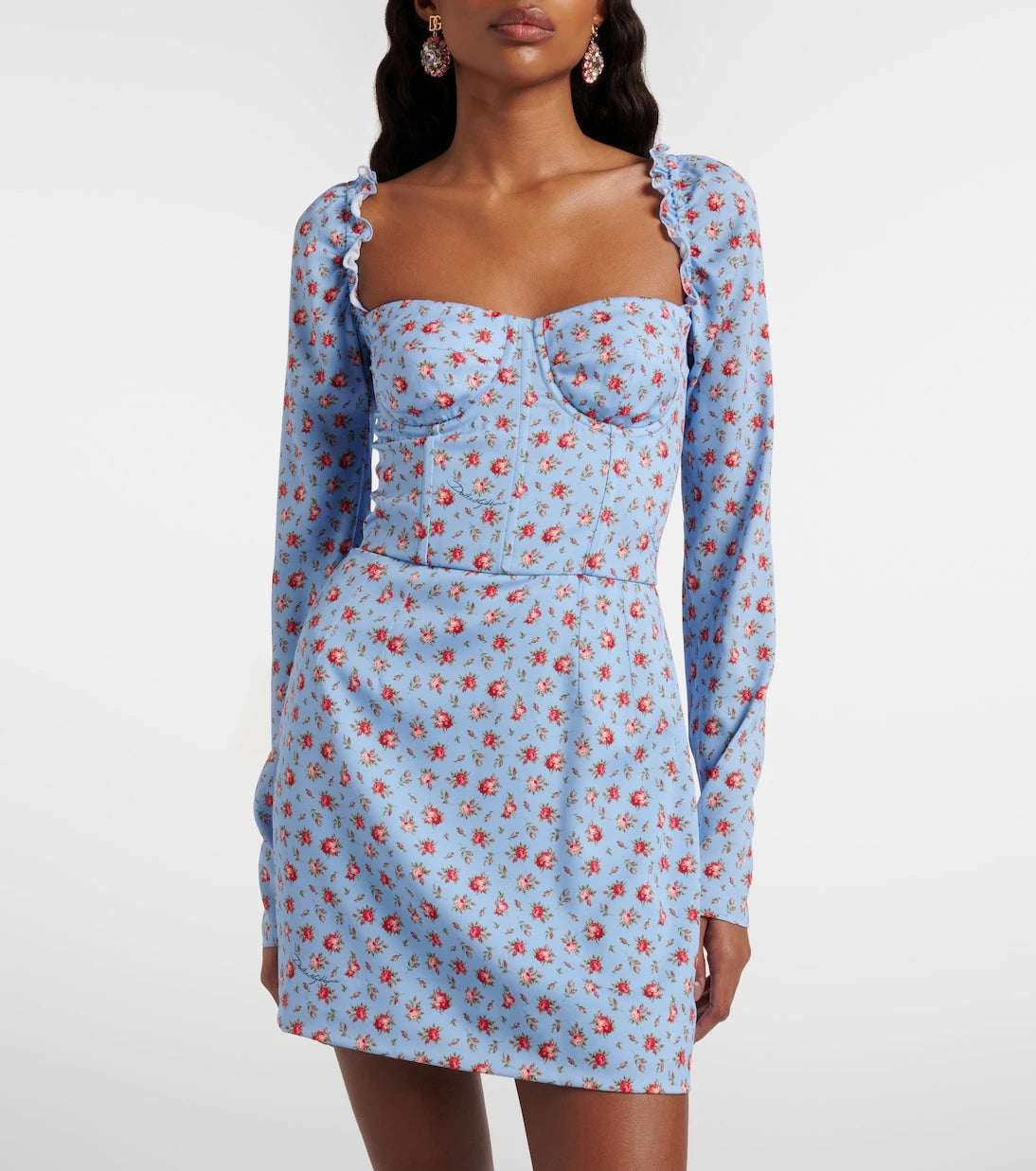 Dolce&Gabbana - Floral silk-blend minidress