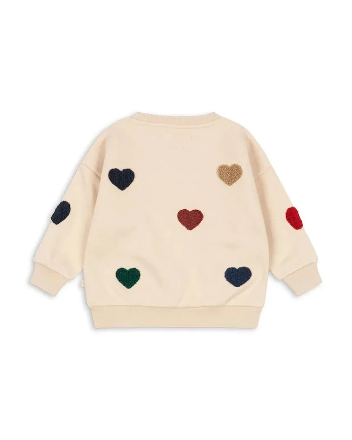 Konges Sløjd çocuklar için pamuklu bol sweatshirt LOU TERRY SWEAT SHIRT OCS