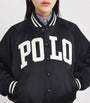 Polo Ralph Lauren Black Sateen Logo Bomber Jacket