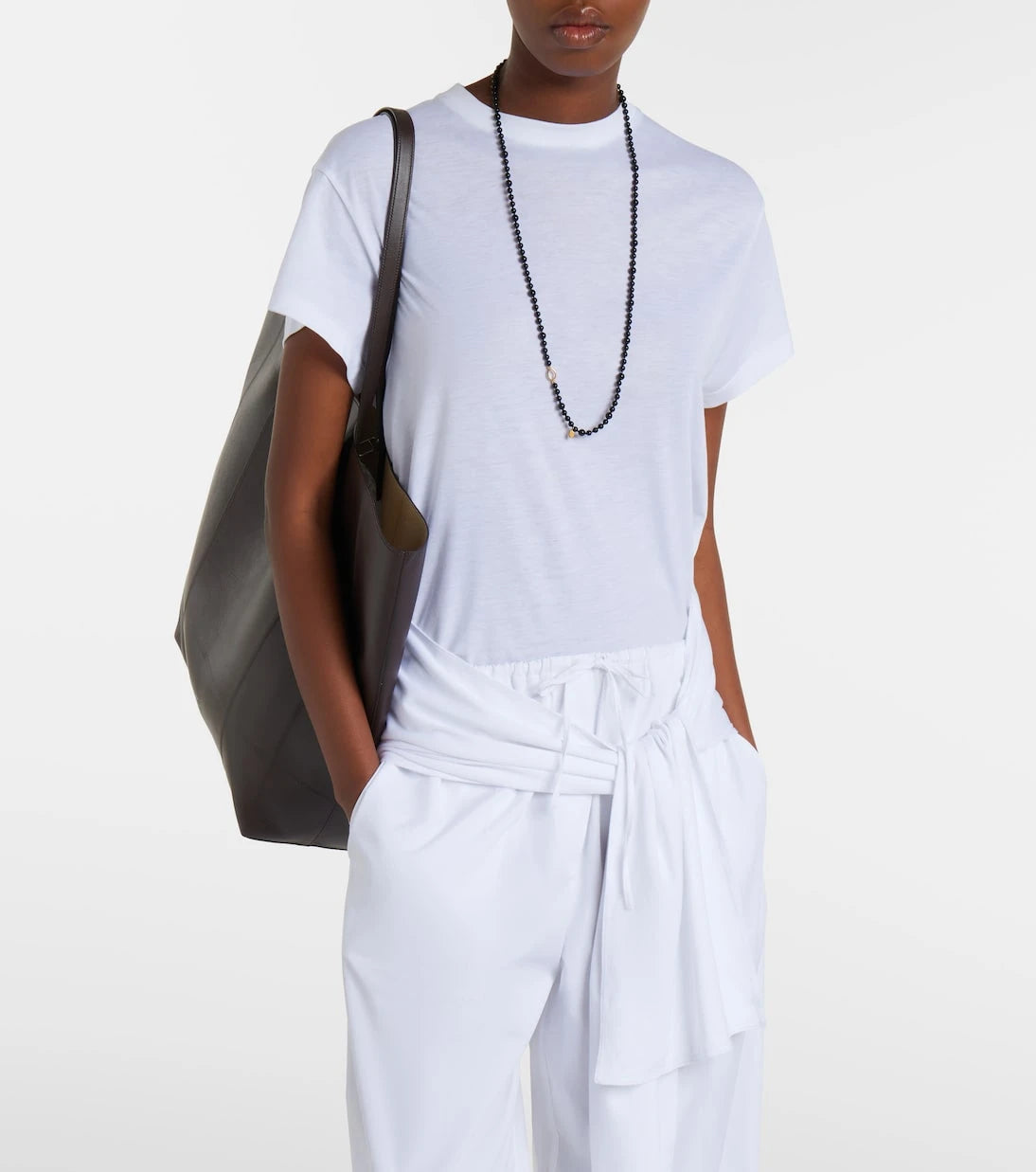 Toteme - Tie-waist jersey top
