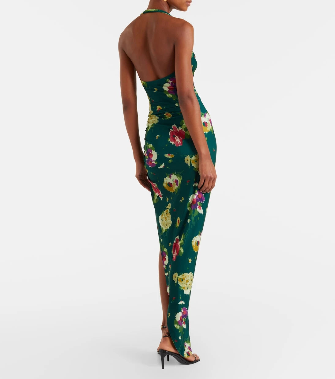 Norma Kamali - Cayla asymmetric ruched midi dress