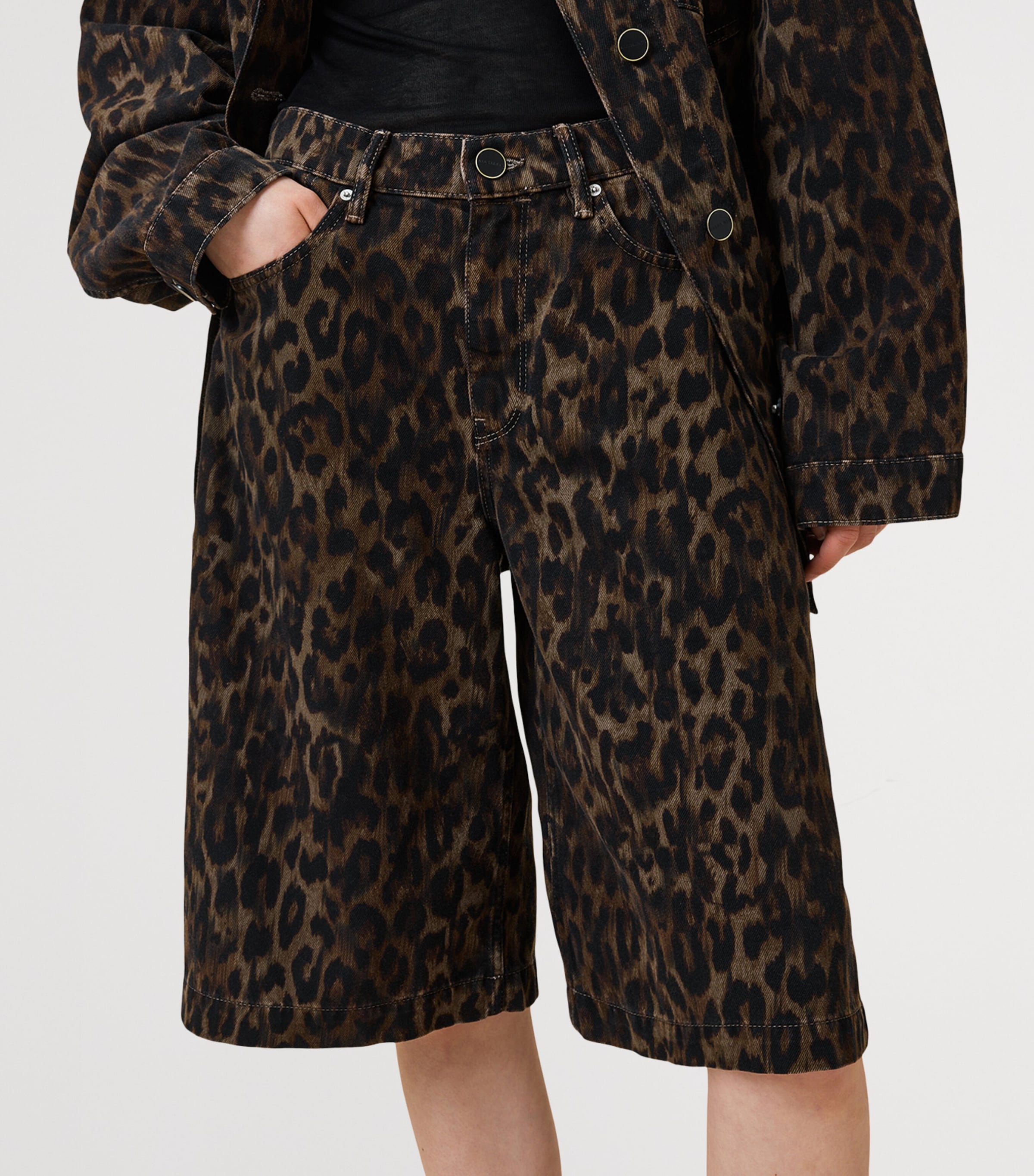 Leopard Print Louie Shorts LEPPO BROWN