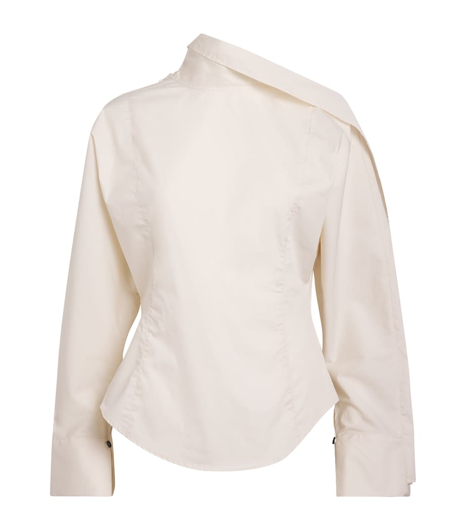 Cotton Sia Scarf Top CREMA