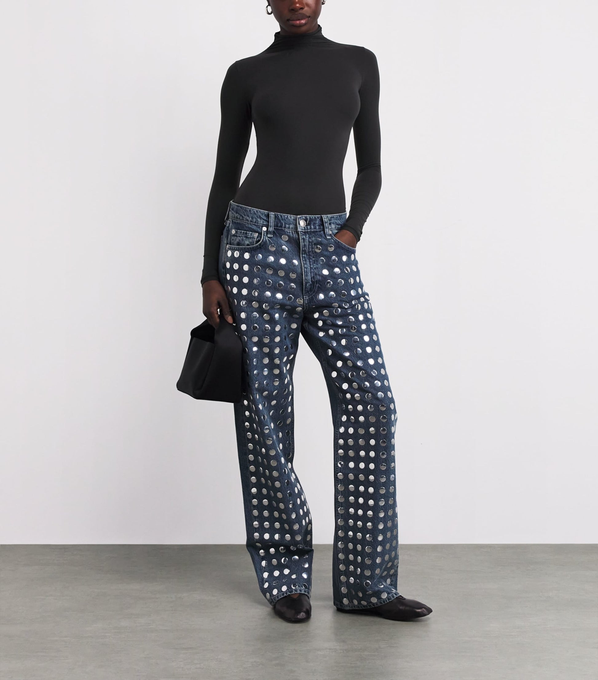 Skims Black Fits Everyone Rollneck Top