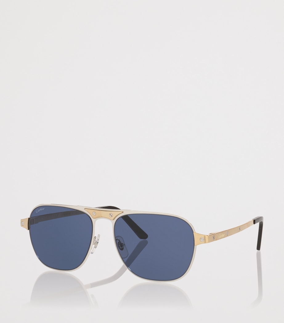 Cartier Rectangular Aviator Sunglasses