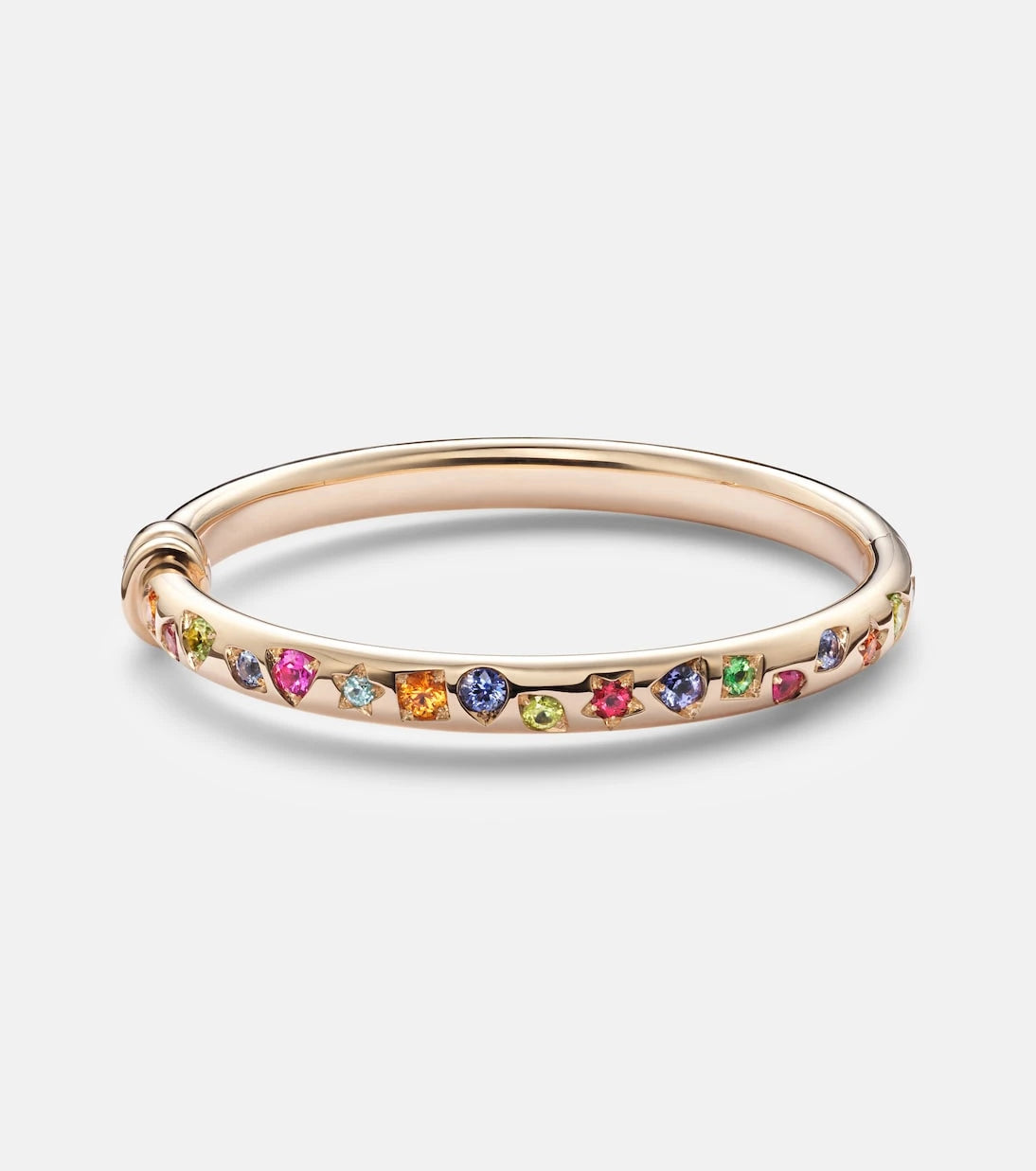 Pomellato - Iconica 18kt rose gold bangle with gemstones