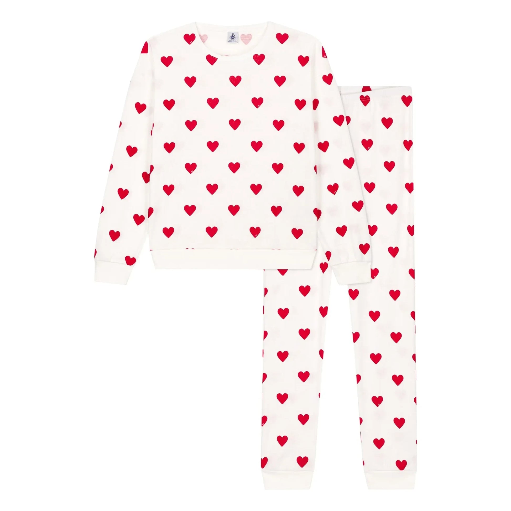 Petit Bateau - Pyjama set Heart - Women's collection  | White
