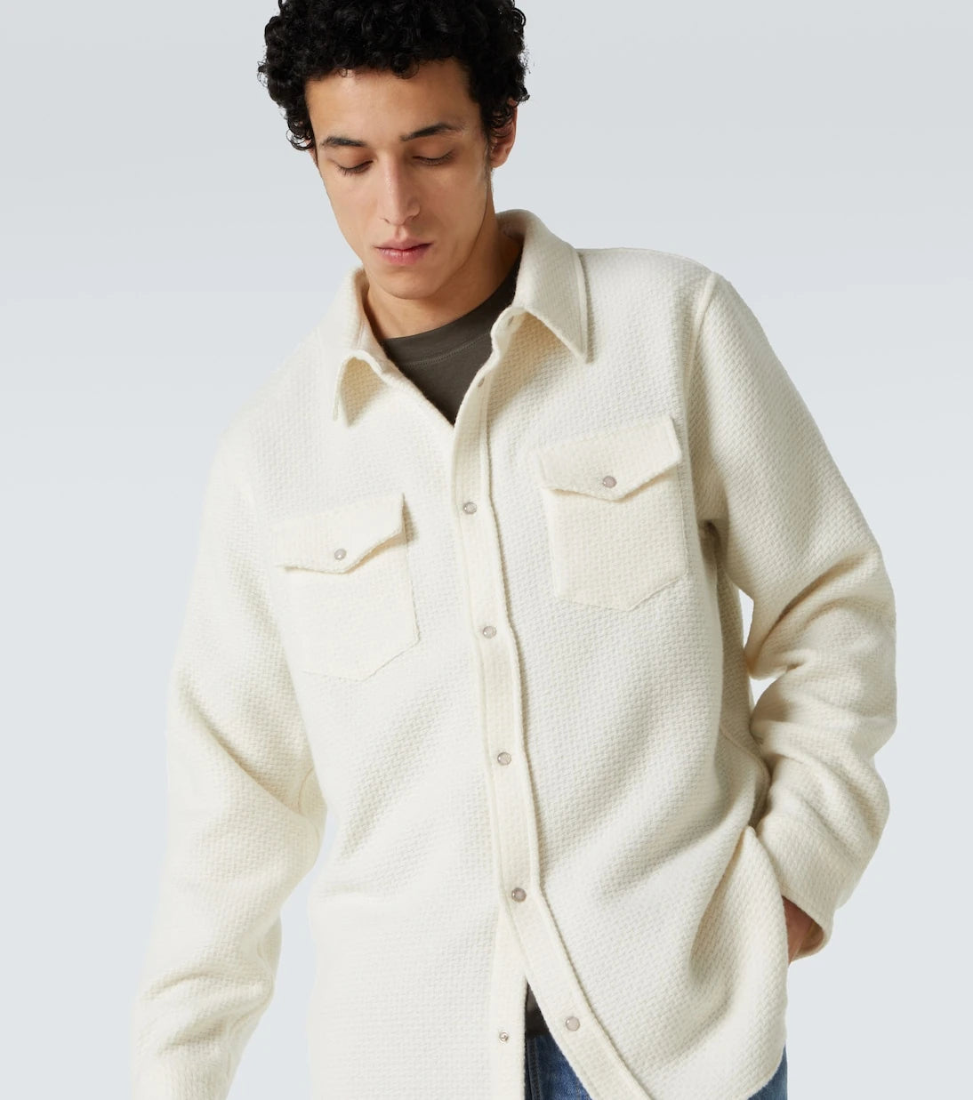 God's True Cashmere - Waffle-knit cashmere shirt