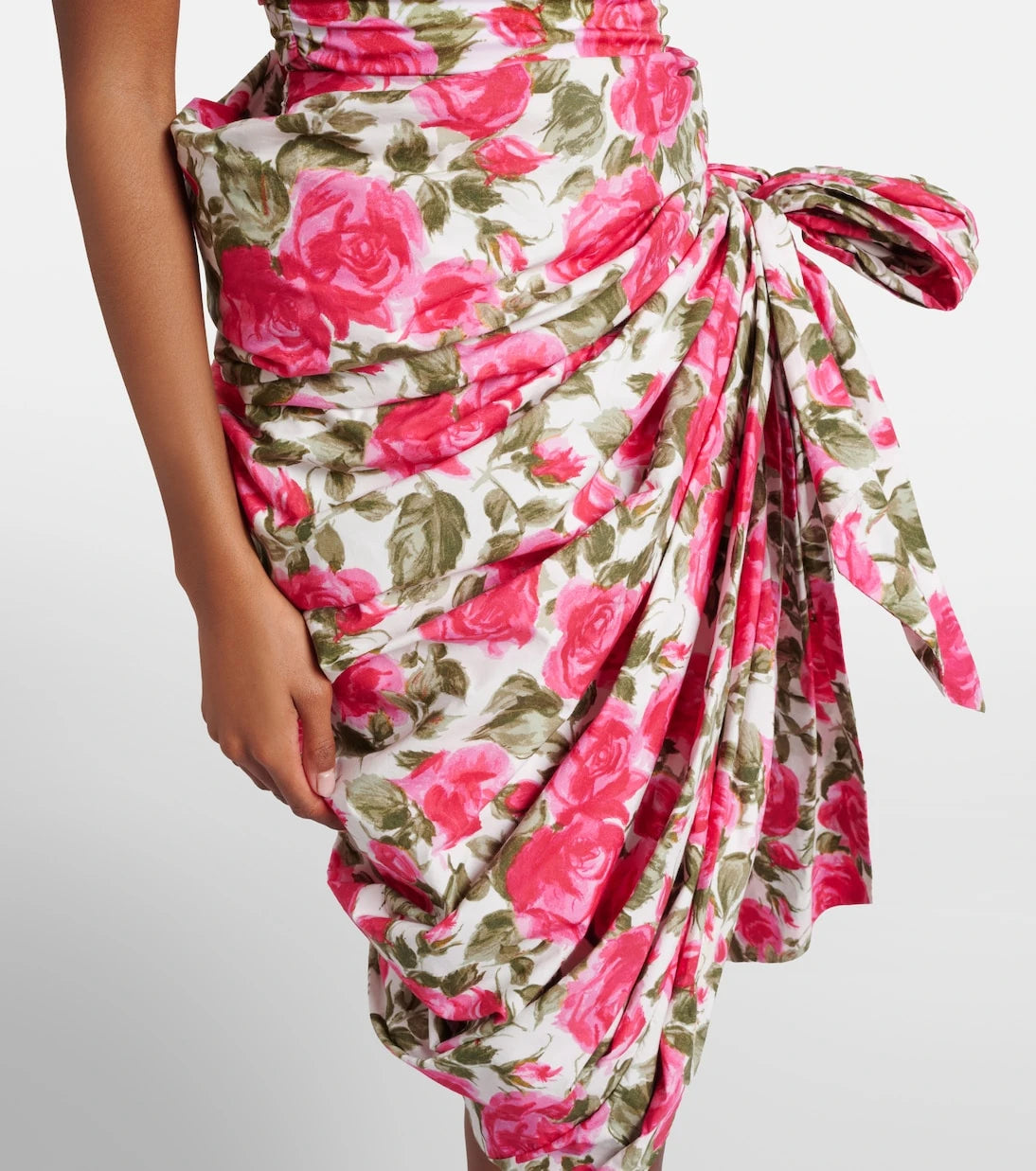 Chloé - Floral bow-detail cotton miniskirt