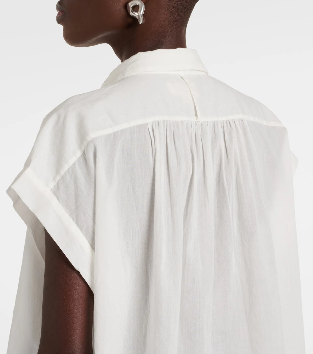 Nili Lotan - Normandy shirred cotton blouse