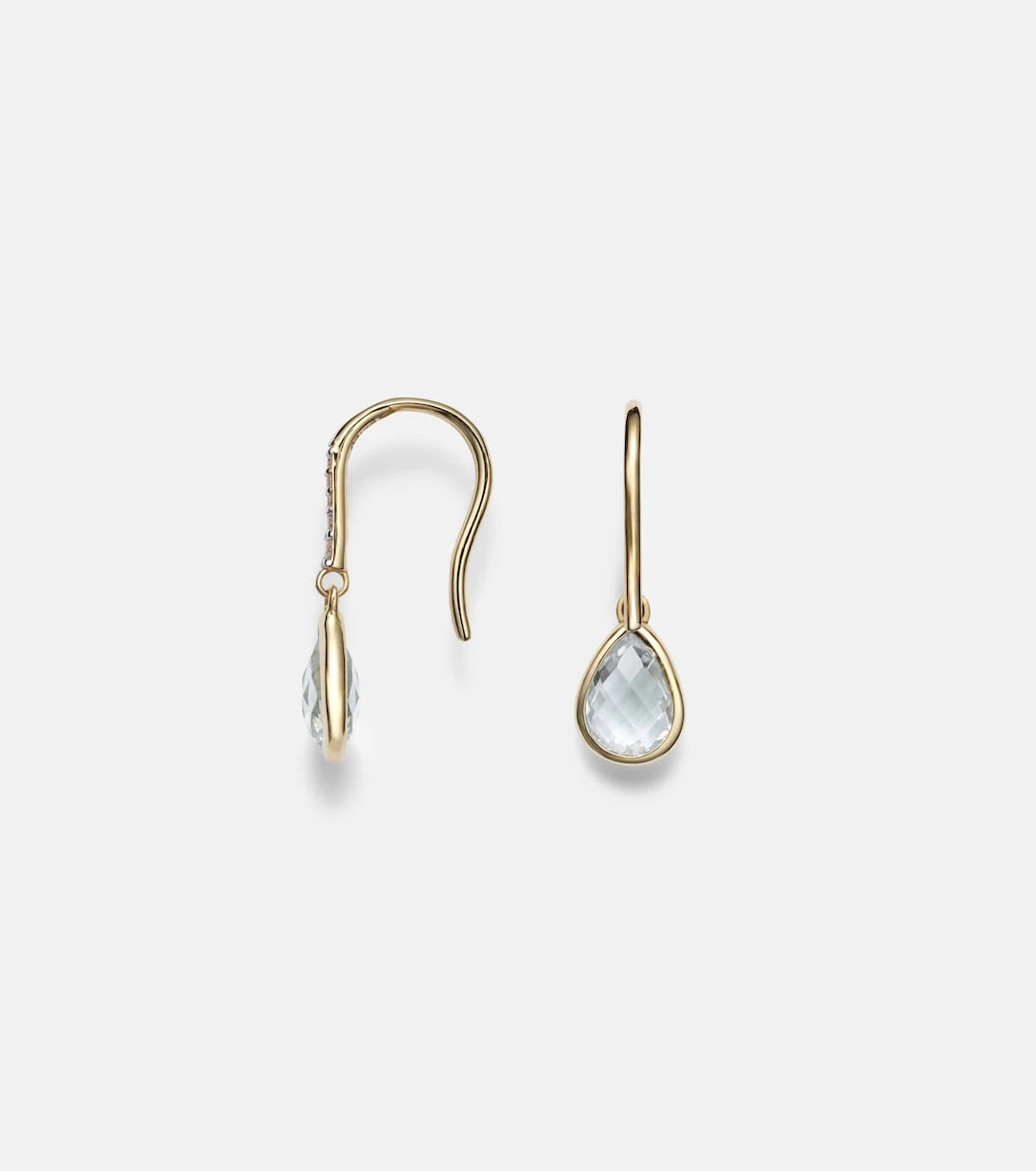 Mateo - 14kt yellow gold earrings with amethyst and diamonds
