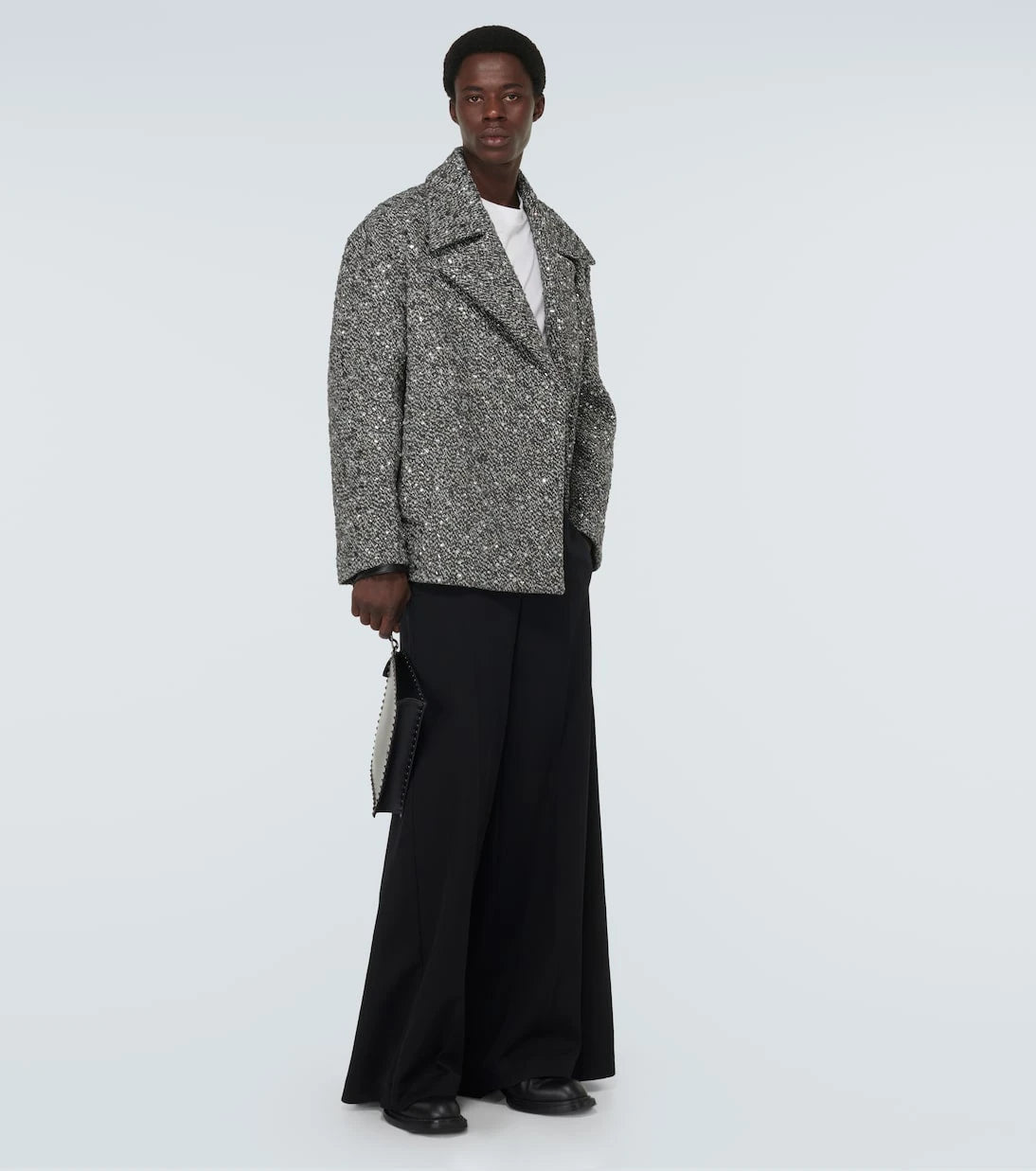 Valentino - Embellished bouclé wool-blend jacket