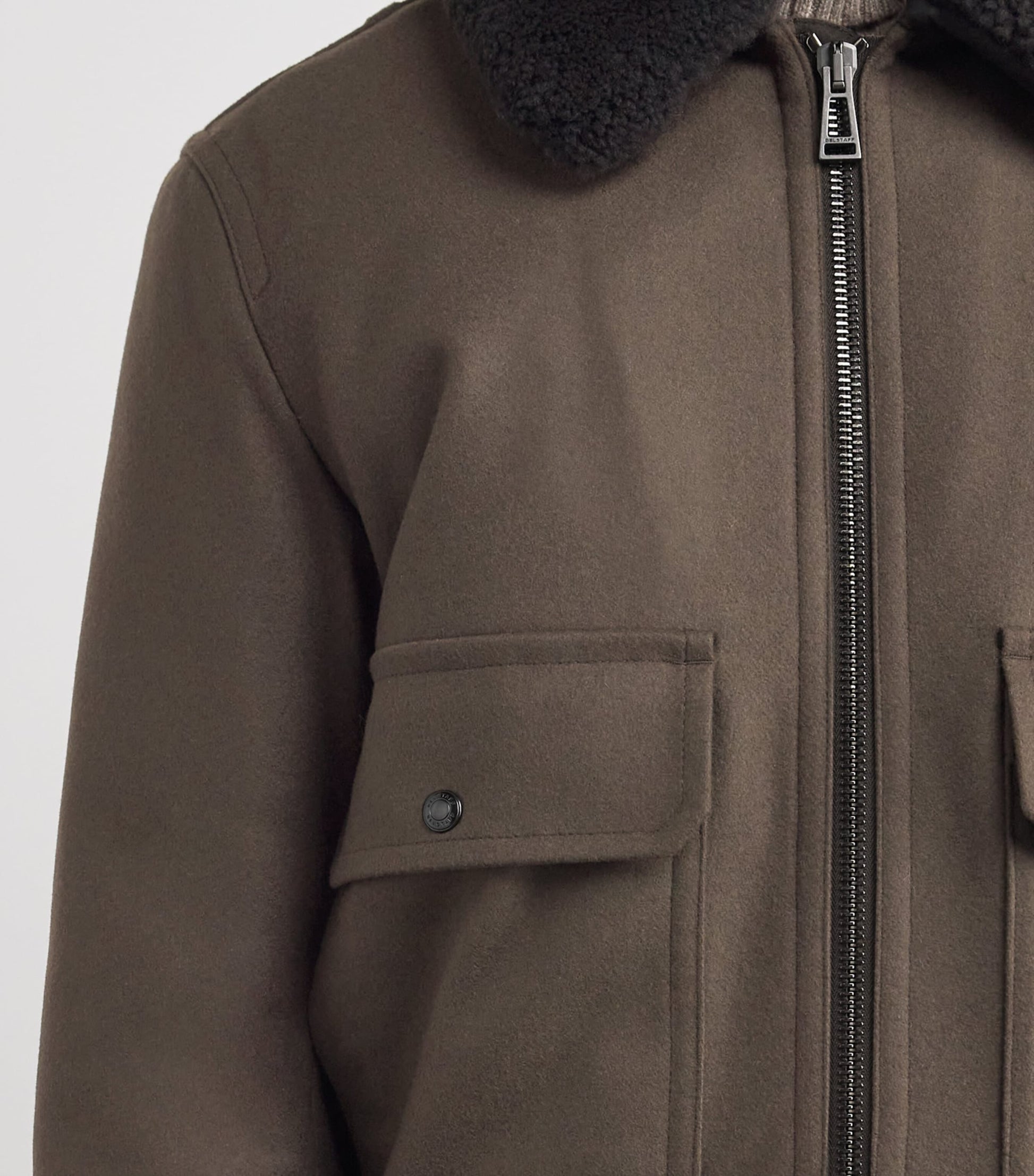 Belstaff Brown Wool-Blend Welder Jacket