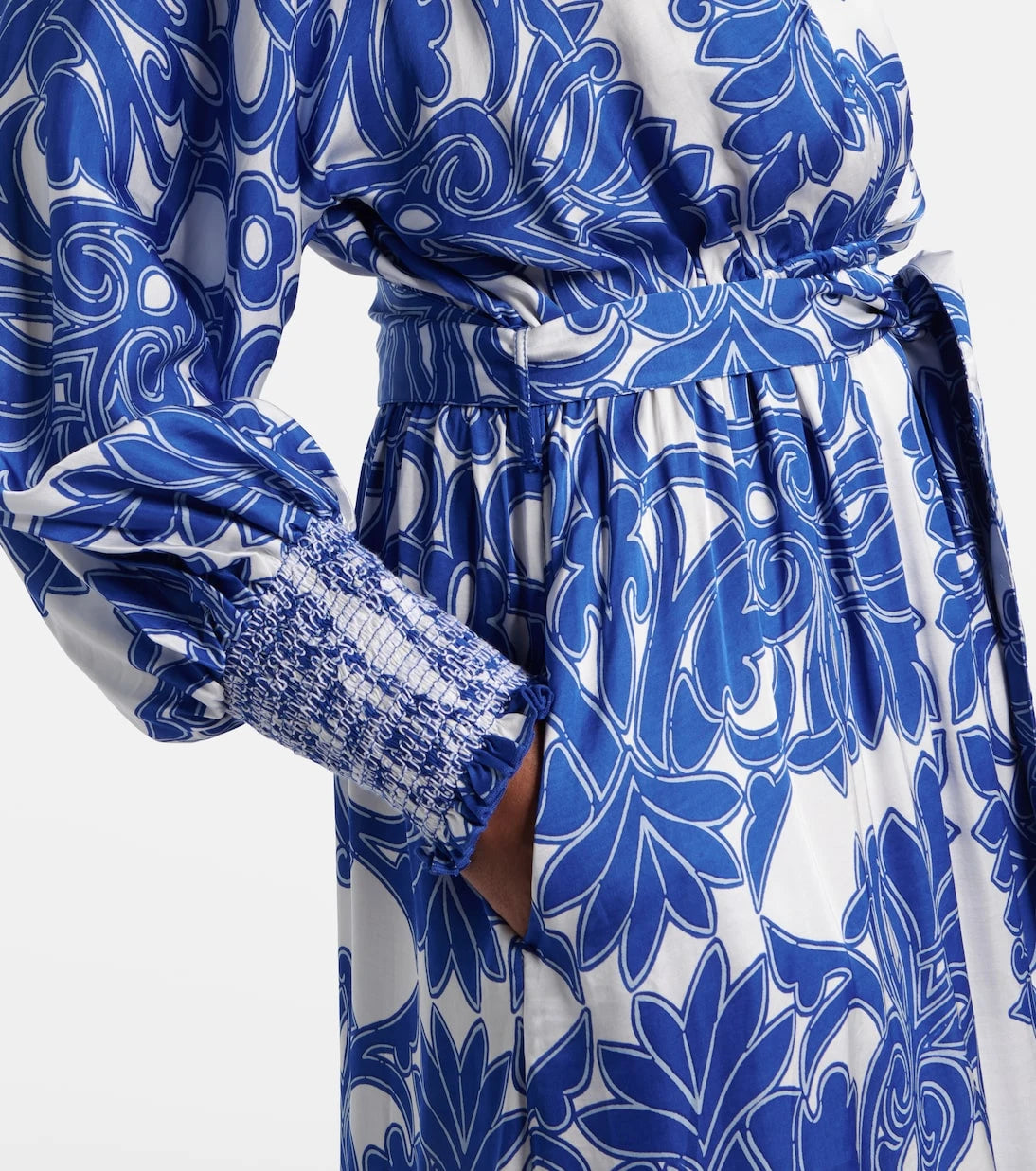 Poupette St Barth - Kristen printed satin maxi dress
