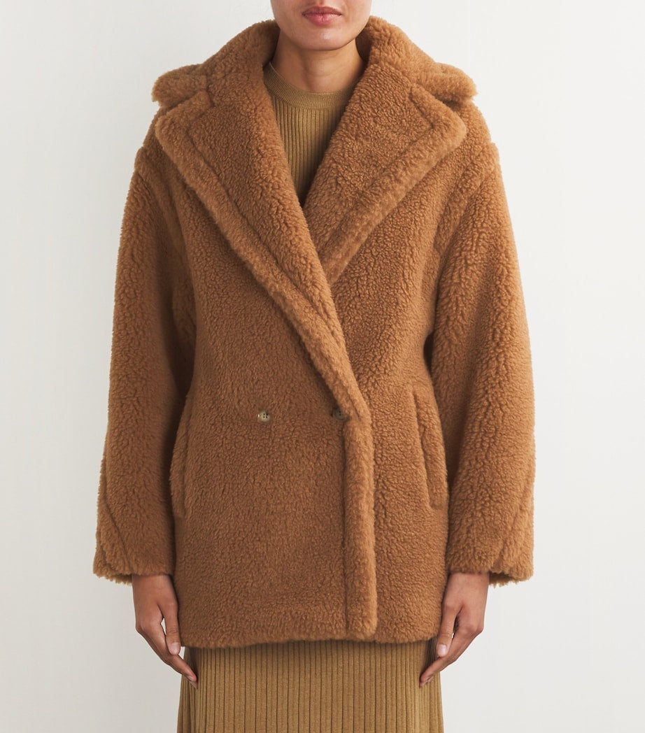 Alpaca-Blend Short Teddy Coat