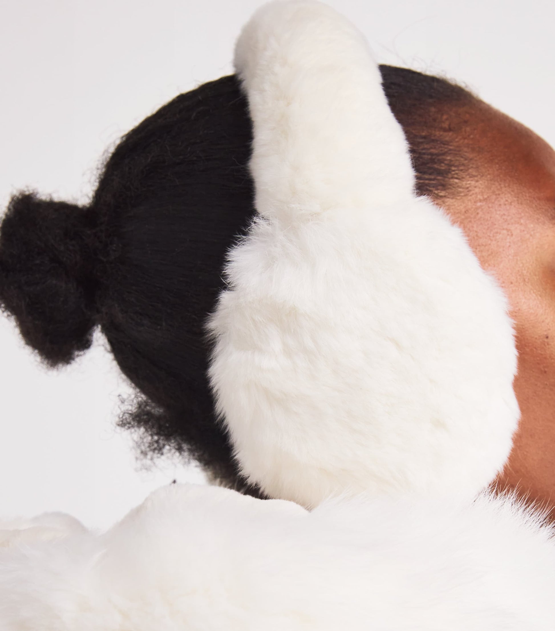 Yves Salomon White Rex Rabbit Fur Earmuffs