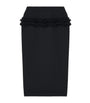 McQueen Black Wool Ruffle Midi Pencil Skirt