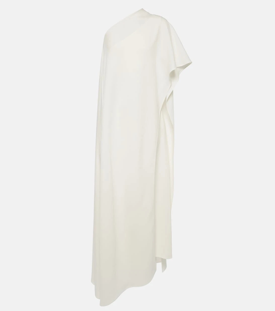 Valentino - Caped asymmetric silk midi dress