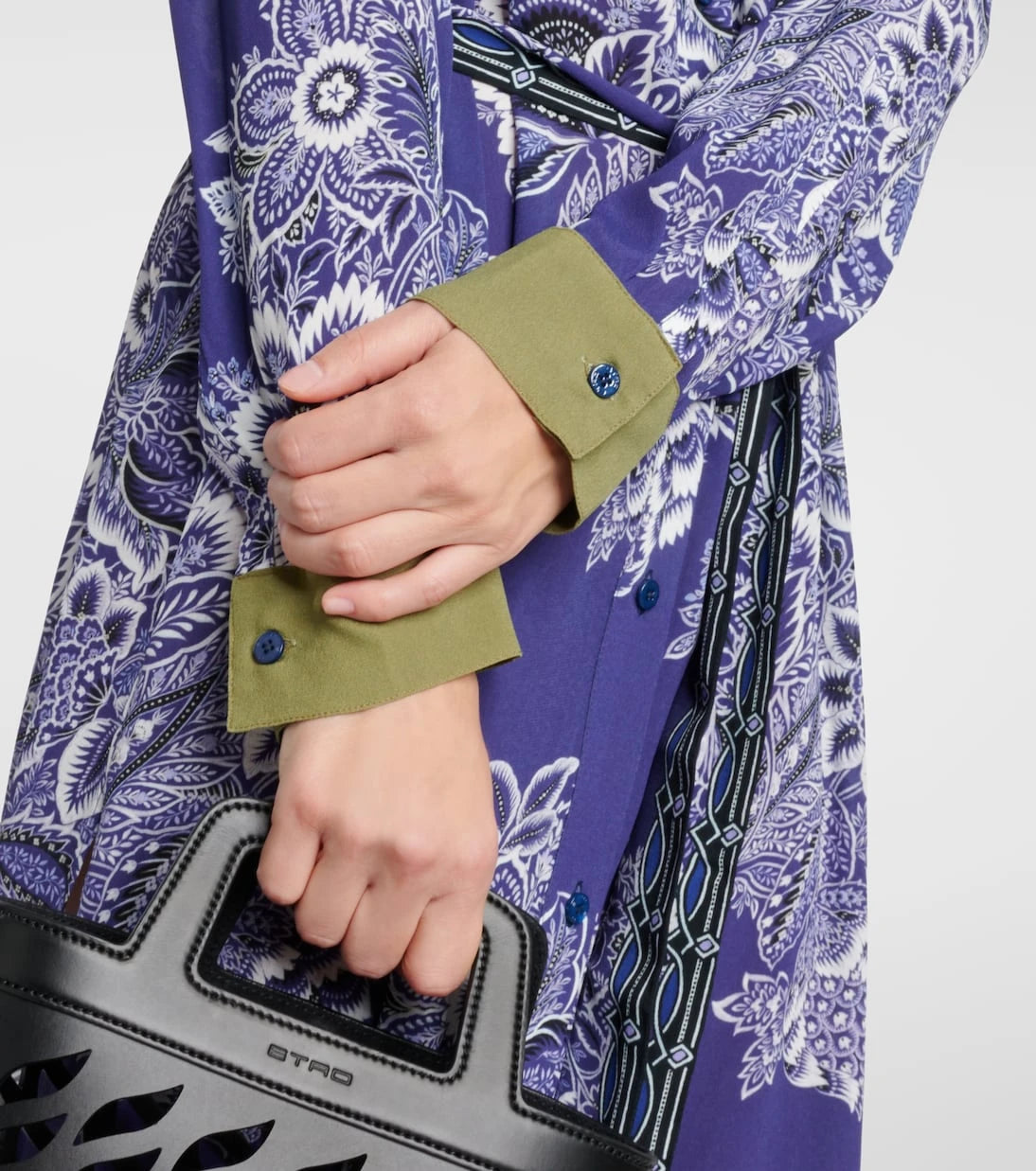 Etro - Printed shirt midi dress