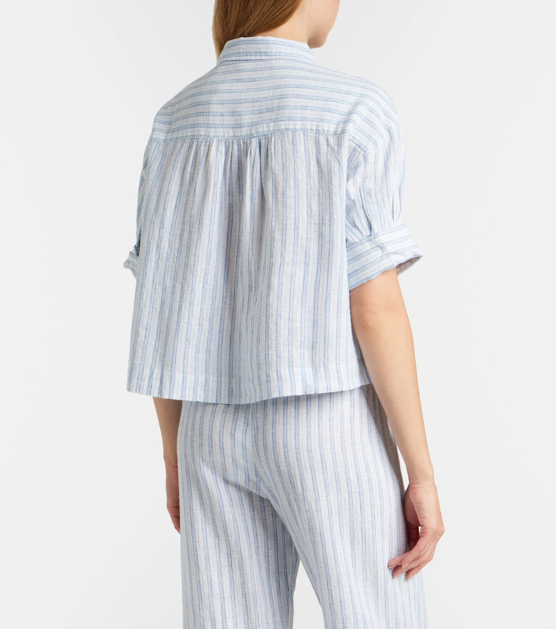 Velvet - Greya striped cotton and linen shirt