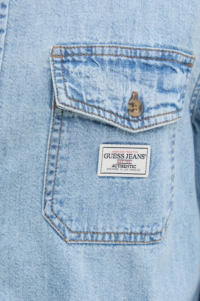 Памучна риза Guess Jeans