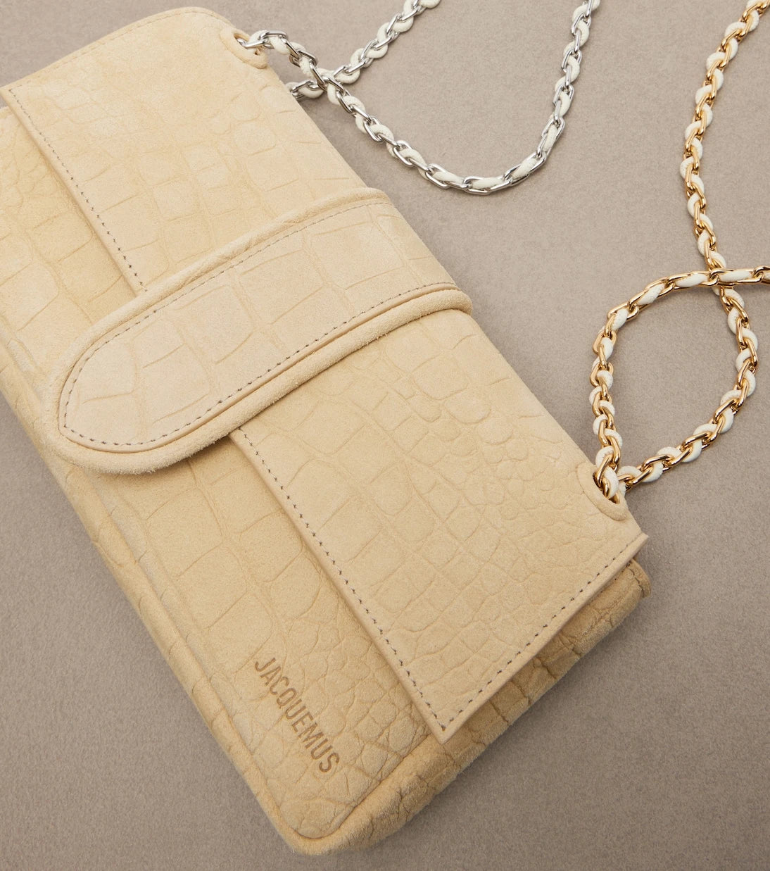 Jacquemus - Bambino Chaîne suede shoulder bag