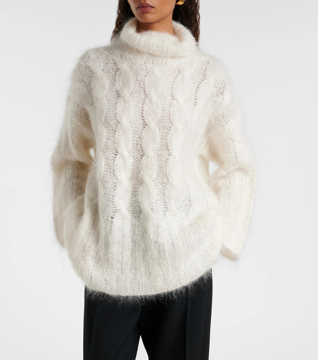 Joseph - Fortin cable-knit mohair-blend sweater