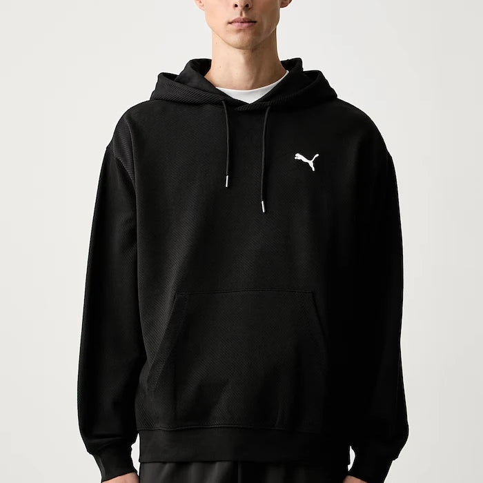 Puma erkek kapüşonlu pamuklu sweatshirt Essentials Elevated
