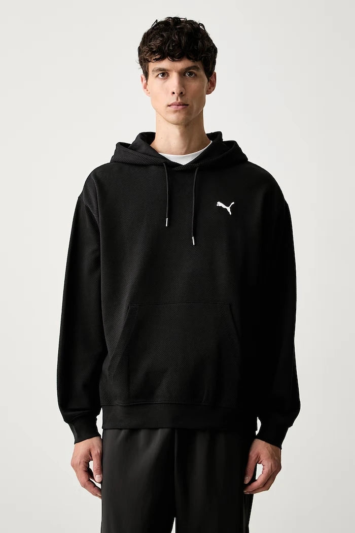 Puma erkek kapüşonlu pamuklu sweatshirt Essentials Elevated