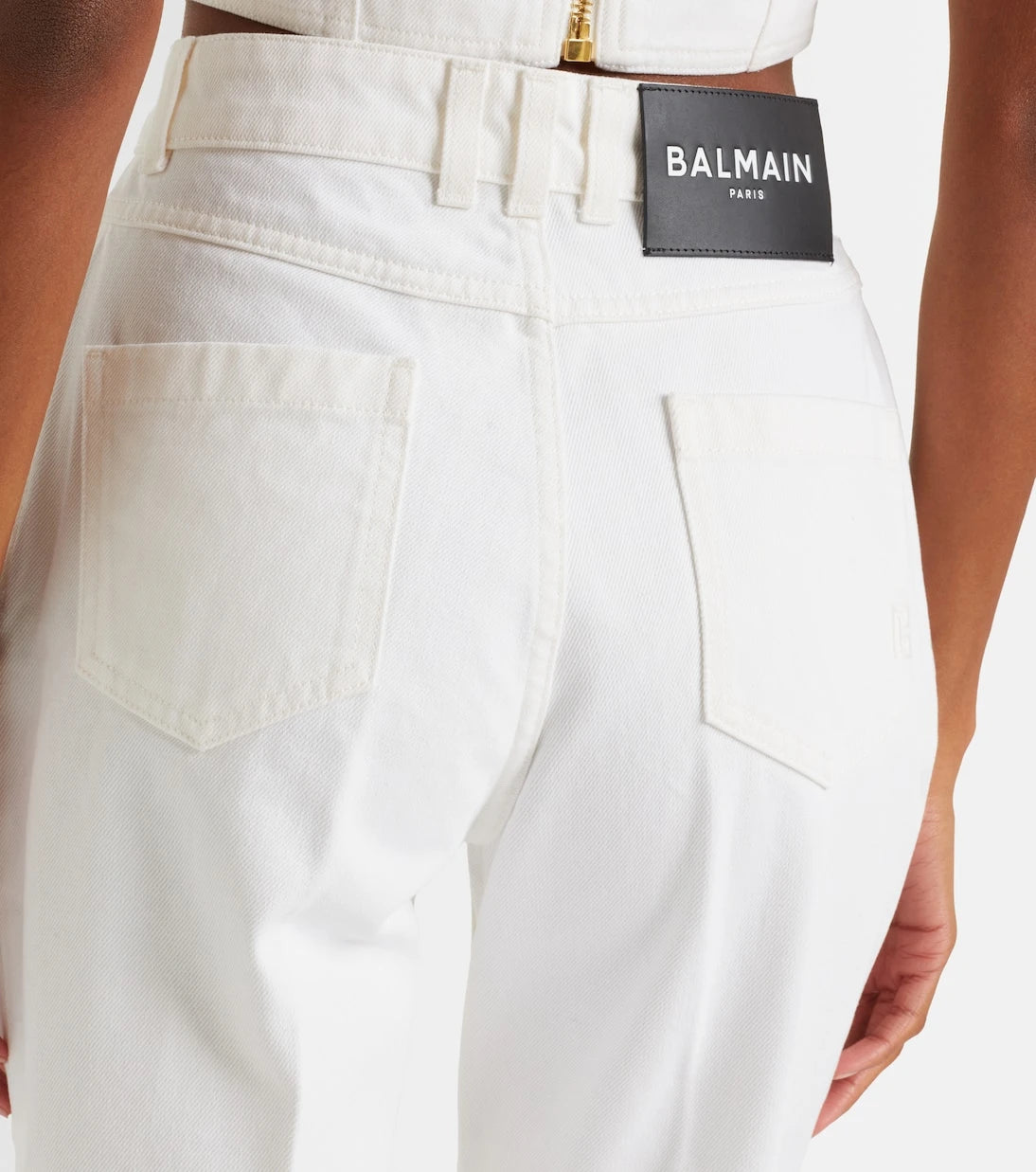 Balmain - High-rise straight jeans