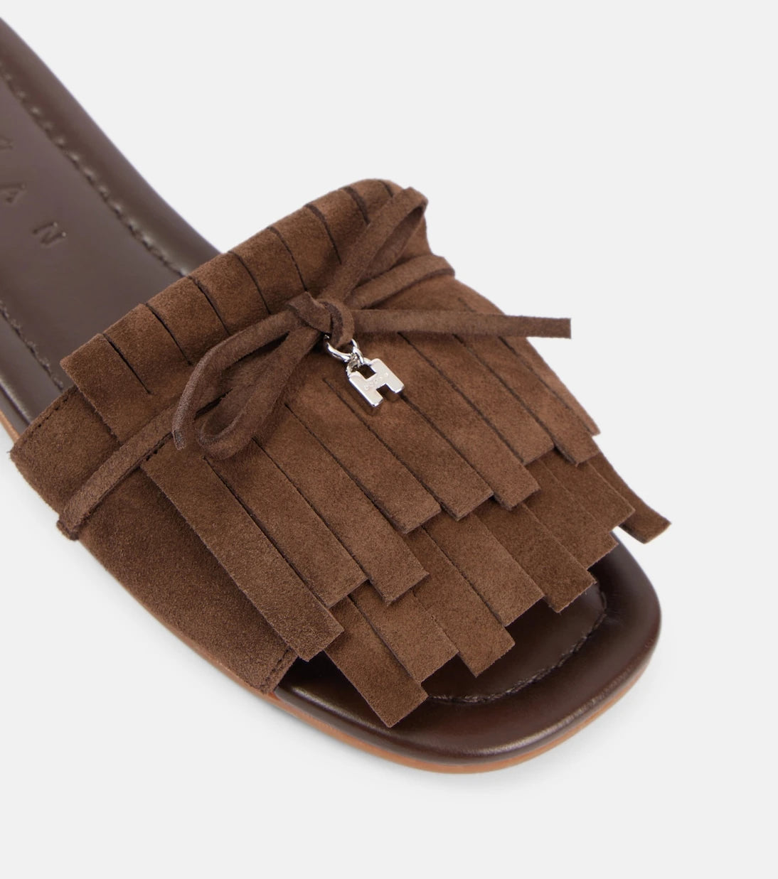Hogan - H685 fringed suede slides