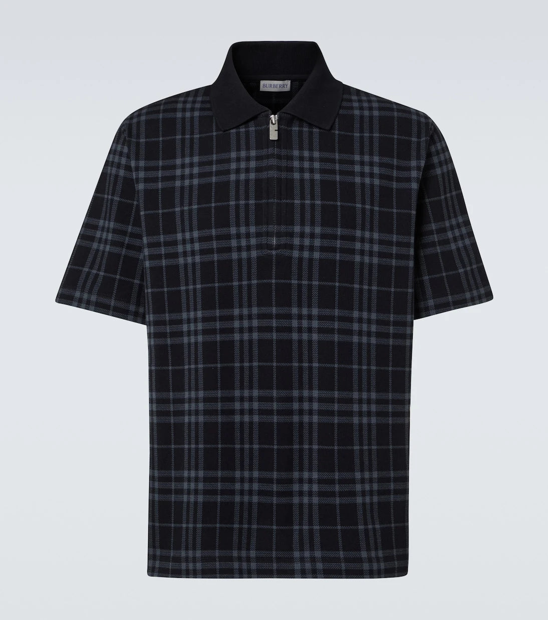 Burberry - Burberry Check cotton-blend polo shirt