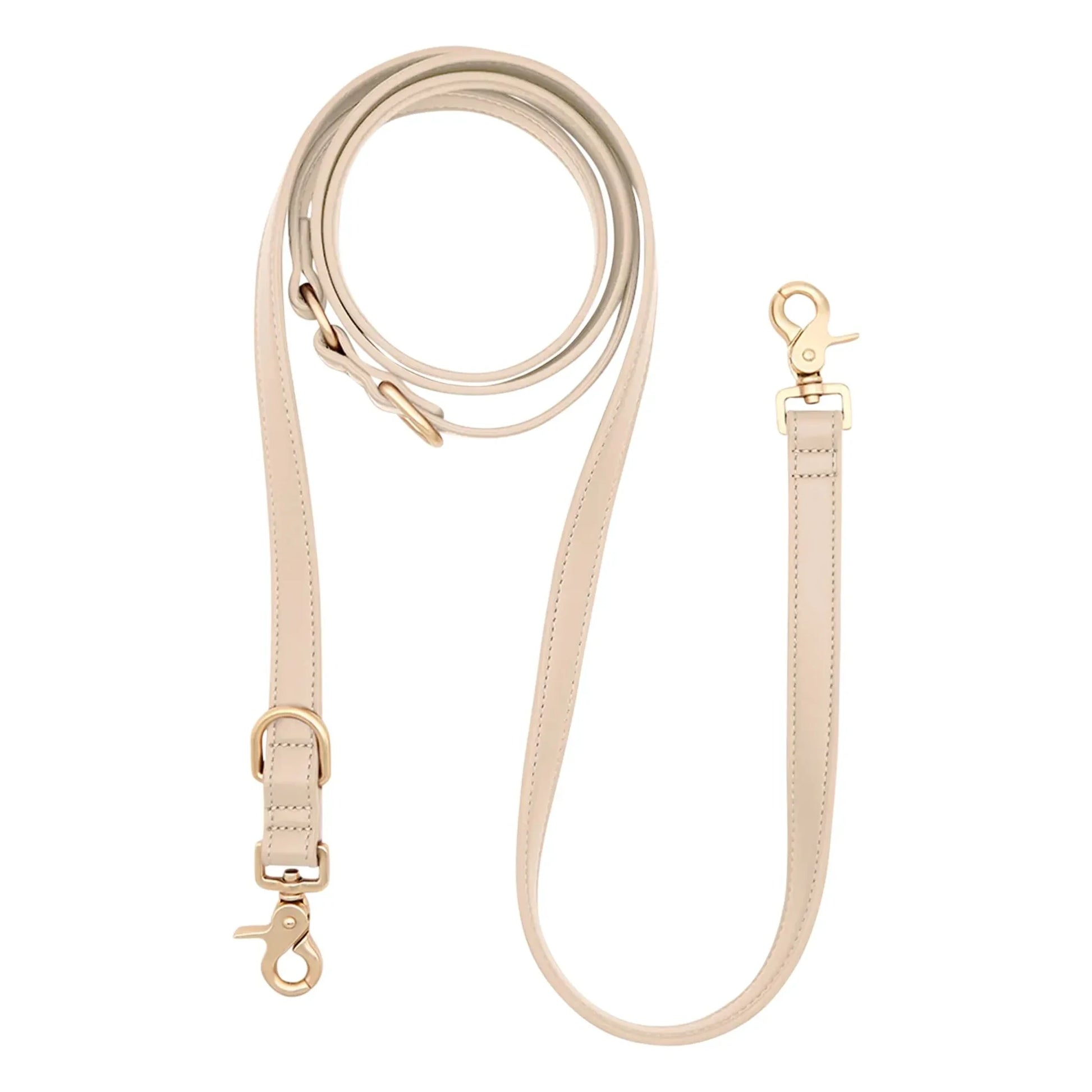 Cafide - 3 position dog leash in vegan leather | Beige