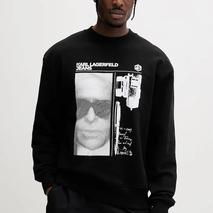 Karl Lagerfeld Jeans oversize erkek pamuklu sweatshirt